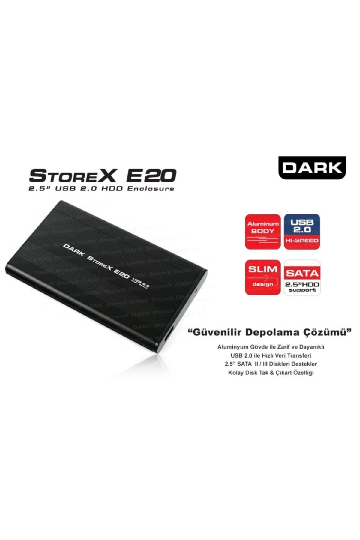 STOREX E20 DARK 2.5 INC SATA HARDDISK KUTUSU